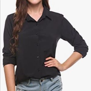 Black button down shirt